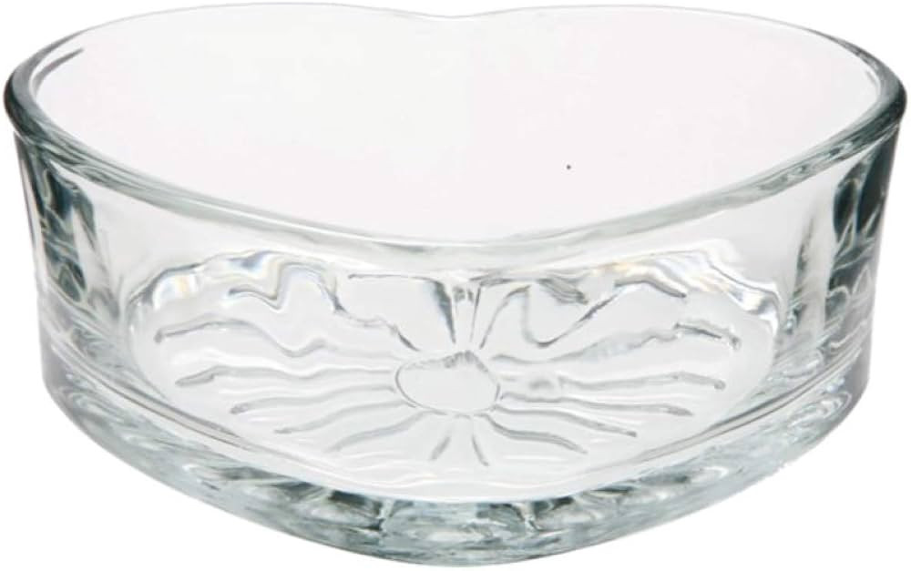 6 Inch Clear Glass Heart Shaped Serving Bowl | Amazon (US)