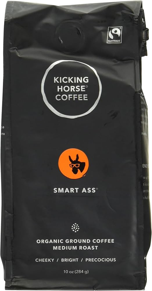 Kicking Horse Coffee, Smart Ass, Medium Roast, Ground,Certified Organic, Fairtrade, Kosher Coffee... | Amazon (US)