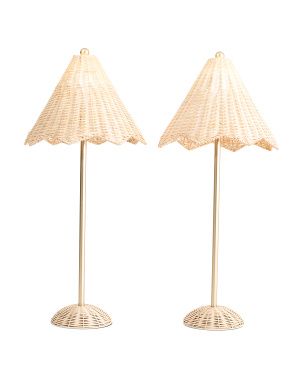 Set Of 2 Rattan Table Lamps | Bedroom | Marshalls | Marshalls