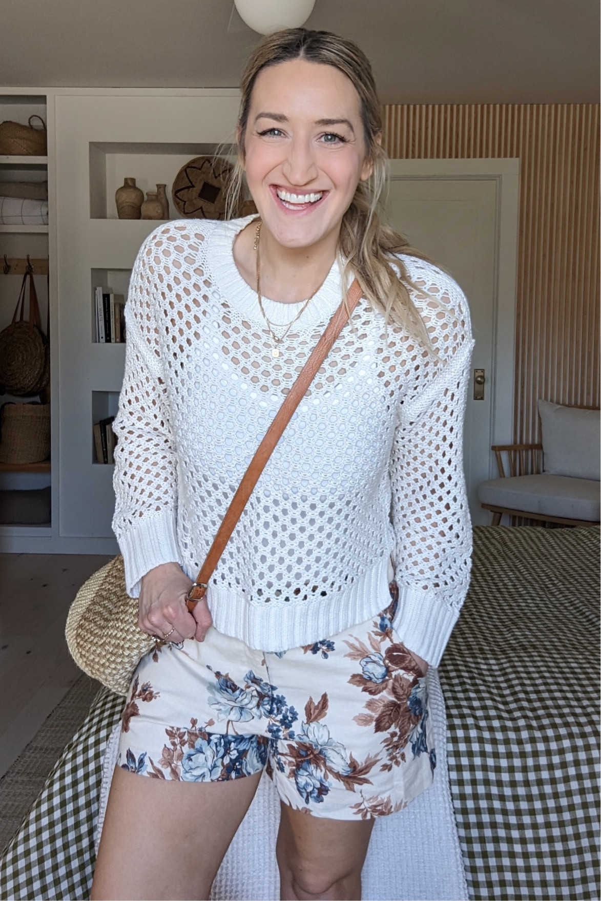 The perfect outfit for spring! Cute, casual and look at the floral color of those shorts! This whole outfit is 25% off at Abercrombie right now!

#LTKstyletip #LTKSale #LTKunder100