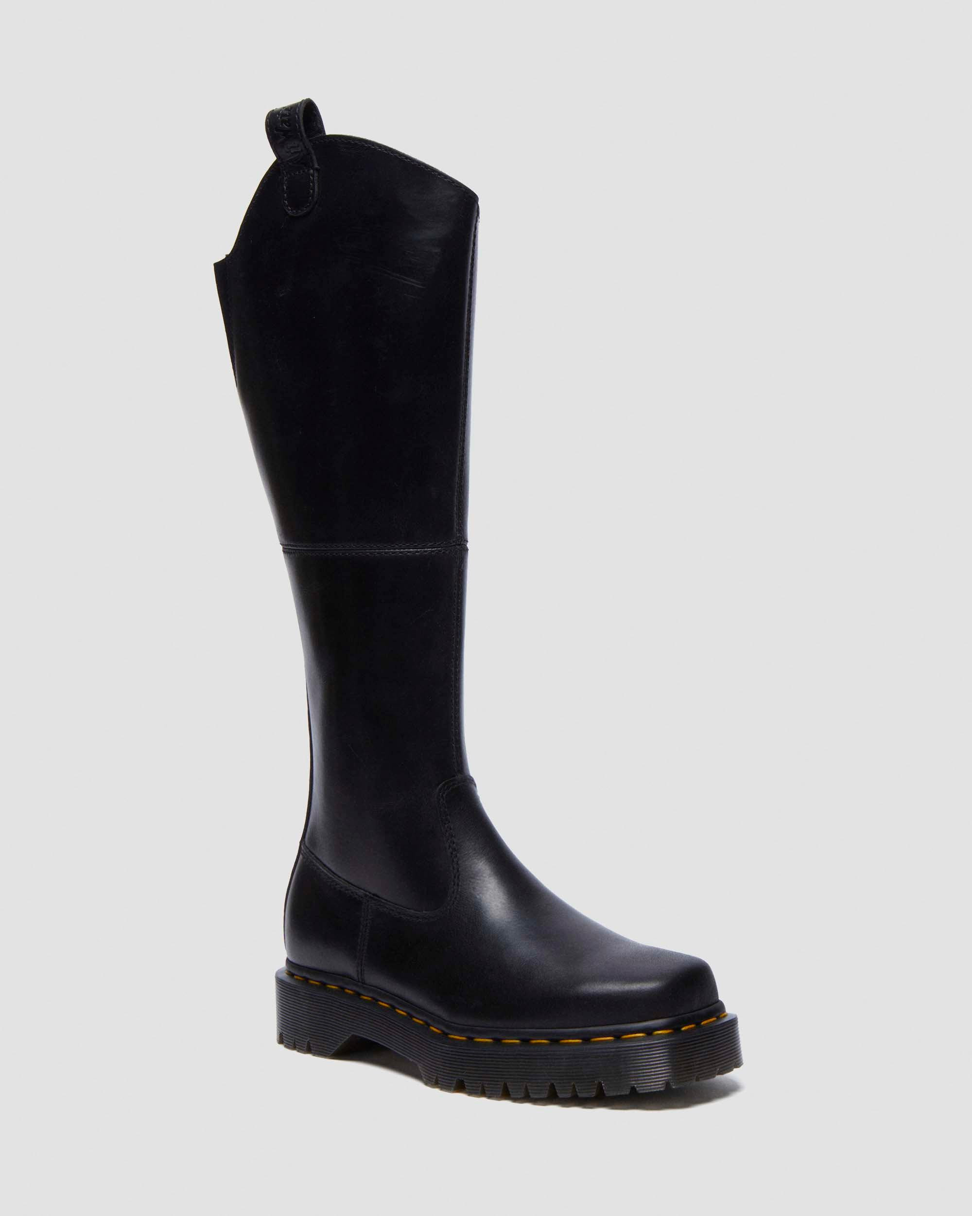 Amaayah Knee High Leather Boots in Black | Dr. Martens | Dr. Martens