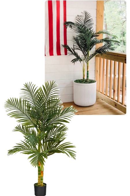 The palm tree I added to my back porch on my dining side of the deck.

This is the 5 ft Golden Cane palm from @nearlynatural, it is so realistic and I found it for less than $50 on @walmart !!!! 

#outdoordecor #palmtree #homedecor #nomaintenancetree #walmart #walmarthome 

#LTKfindsunder50 #LTKhome #LTKstyletip