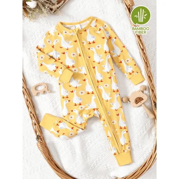 +8View allHero image 0 of PatPat Baby Clothes Bamboo Viscose Zip Pajamas Snug Fit Newborn Infant ... | Walmart (US)