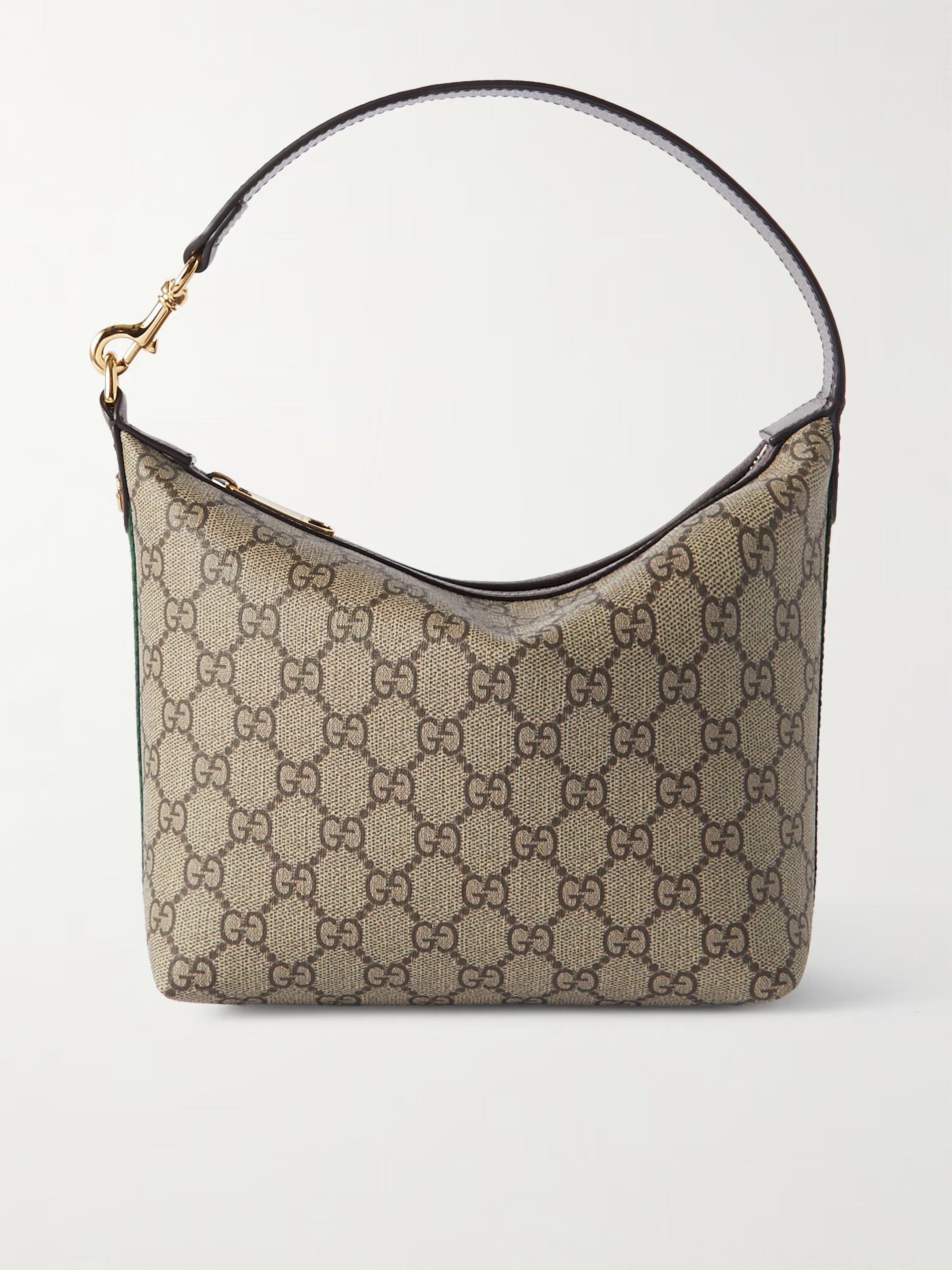 Ophidia leather-trimmed printed coated-canvas shoulder bag | NET-A-PORTER (US)