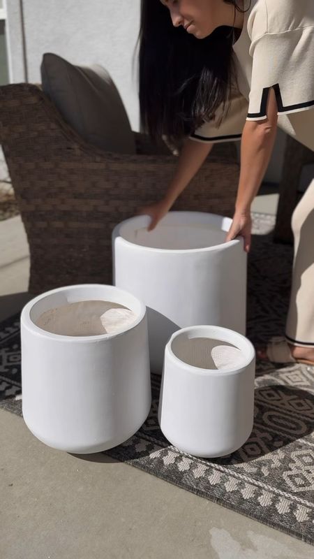 These planters are still available and on sale for $25 each! They come in a set of three in white or grey!

#LTKVideo #LTKhome #LTKsalealert