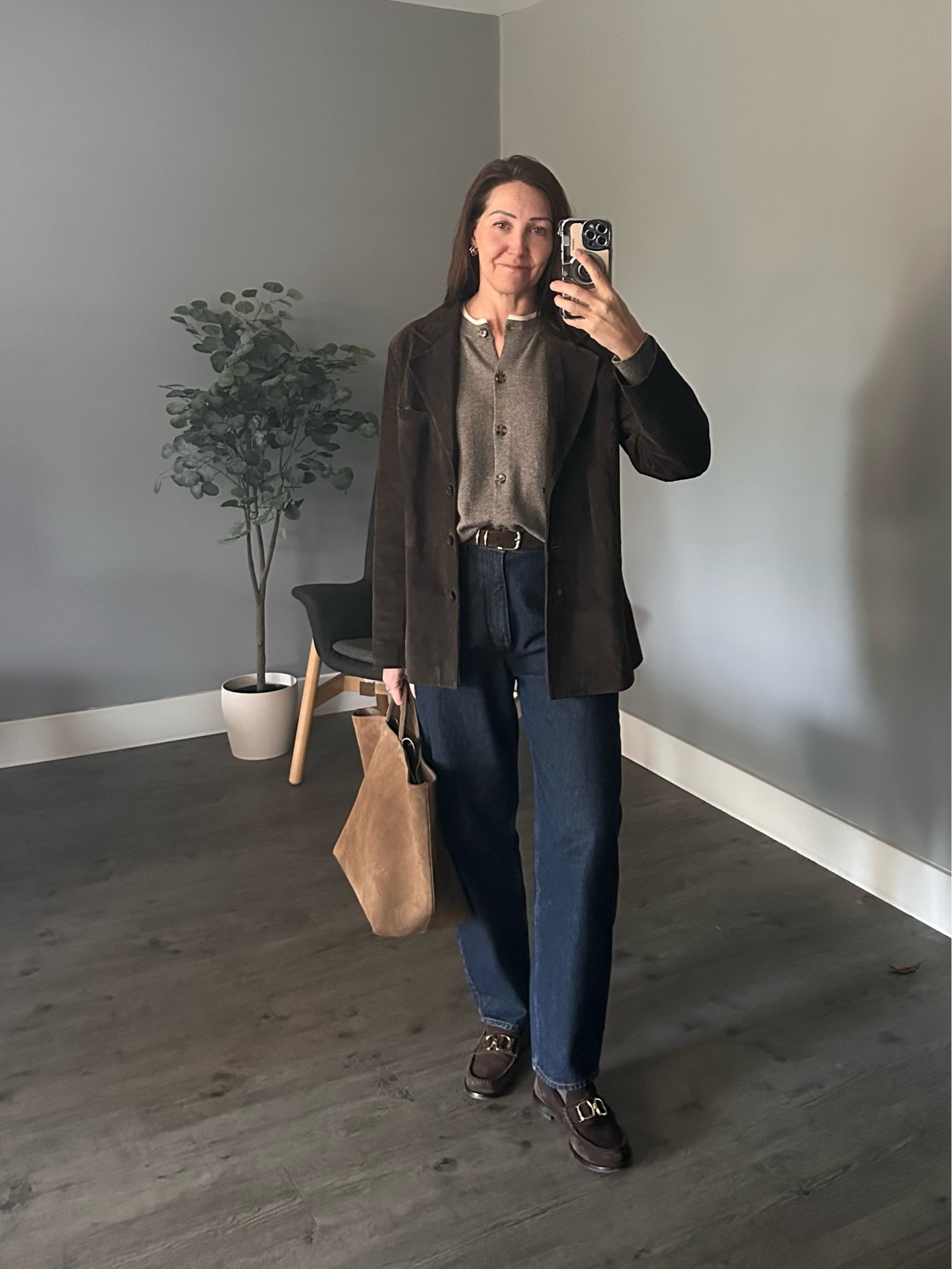 Barrel jeans with lots of brown tones.

#LTKover50style #LTKuk #LTKstyletip