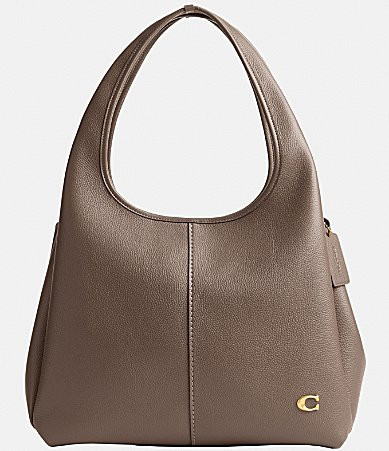 COACH Lana Leather Shoulder Bag - Dark Stone | Dillard's