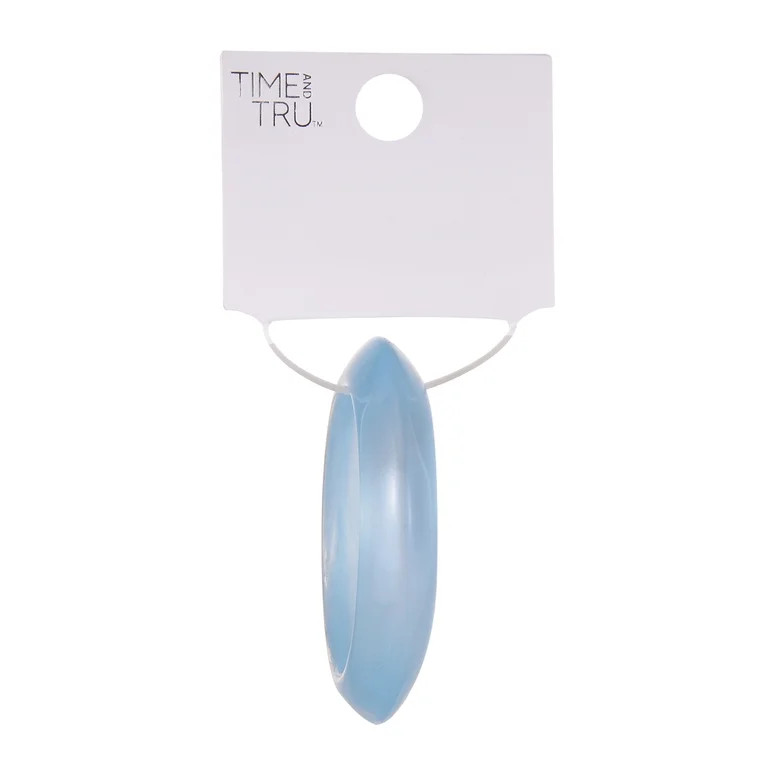Time and Tru Light Blue Pearlized Acrylic Bangle Bracelet | Walmart (US)