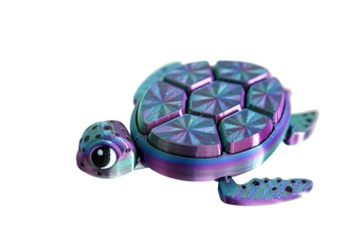 SWANKYVIEW Iridescent Turtle Fidget Clcker – Unique Chameleon Color-Shift Finish | Articulated Sensory Figurine | One-of-a-Kind Artisan Design | Amazon (US)