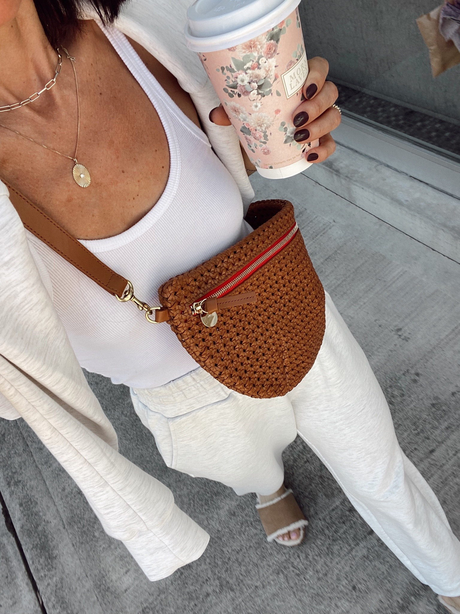 Fanny bag is 20% off 
Necklace is 25% off 
Shearling sandals are 15% off 

#LTKCyberWeek