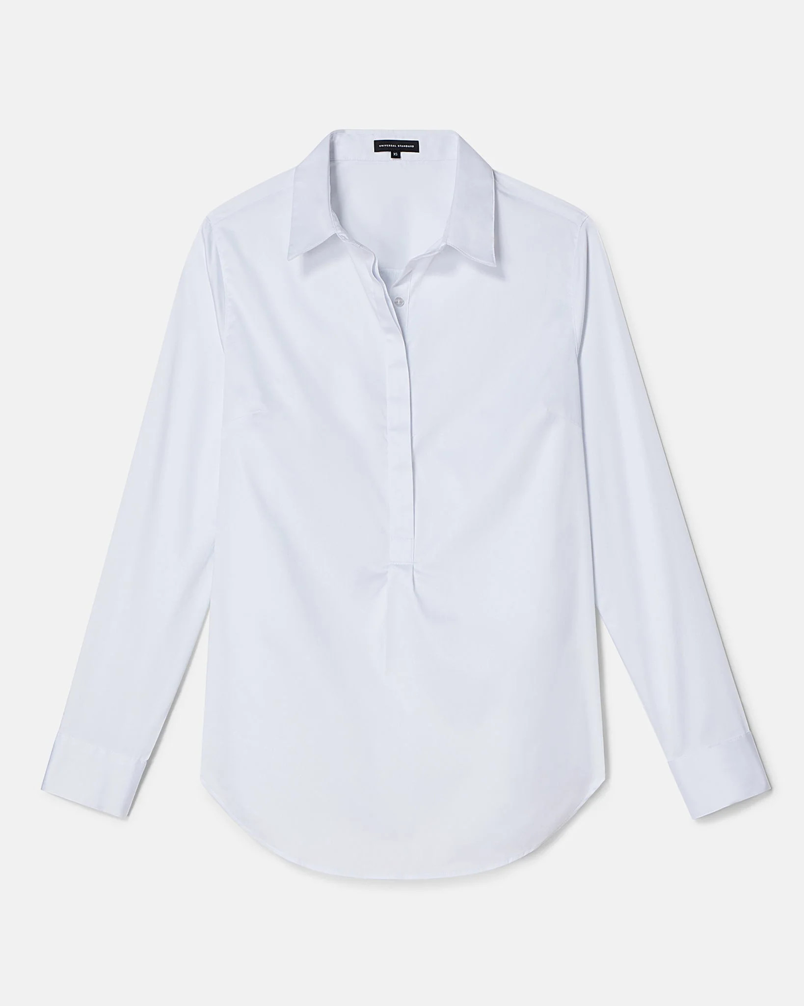 Elbe Popover Stretch Poplin Shirt Petite FitWhite | Universal Standard