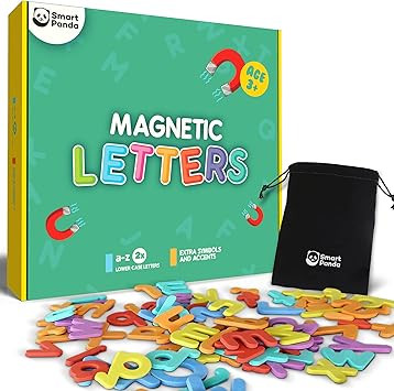 Magnetic Letters for Children – Magnetic Alphabet Set- Soft, Thick Foam Fridge Magnets for Kids... | Amazon (UK)