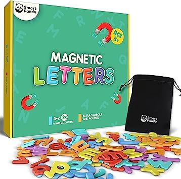Magnetic Letters for Children – Magnetic Alphabet Set- Soft, Thick Foam Fridge Magnets for Kids... | Amazon (UK)