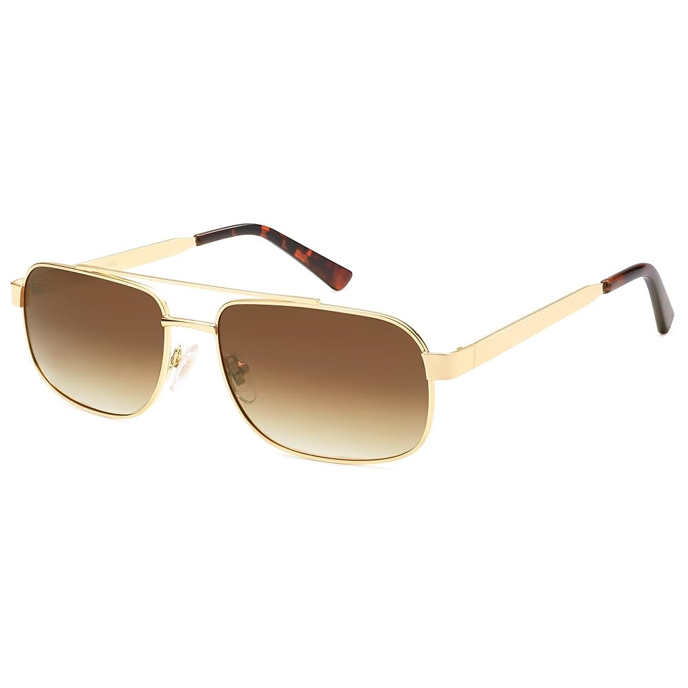 SOJOS Retro Polarized Square Aviator Sunglasses for Women Men Vintage 70s Style Metal Frame Women... | Amazon (US)