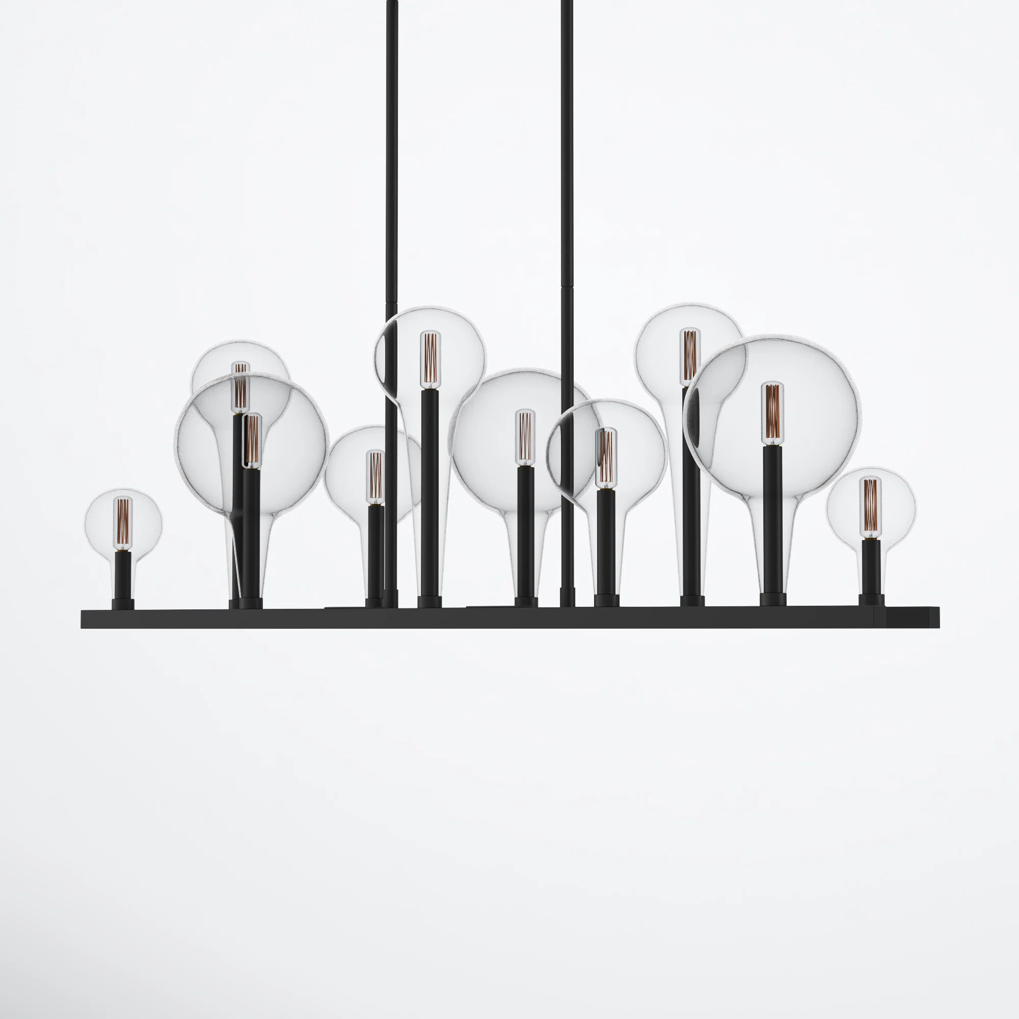 Indira 10 - Light Matte Black Kitchen Island Pendant | Wayfair North America