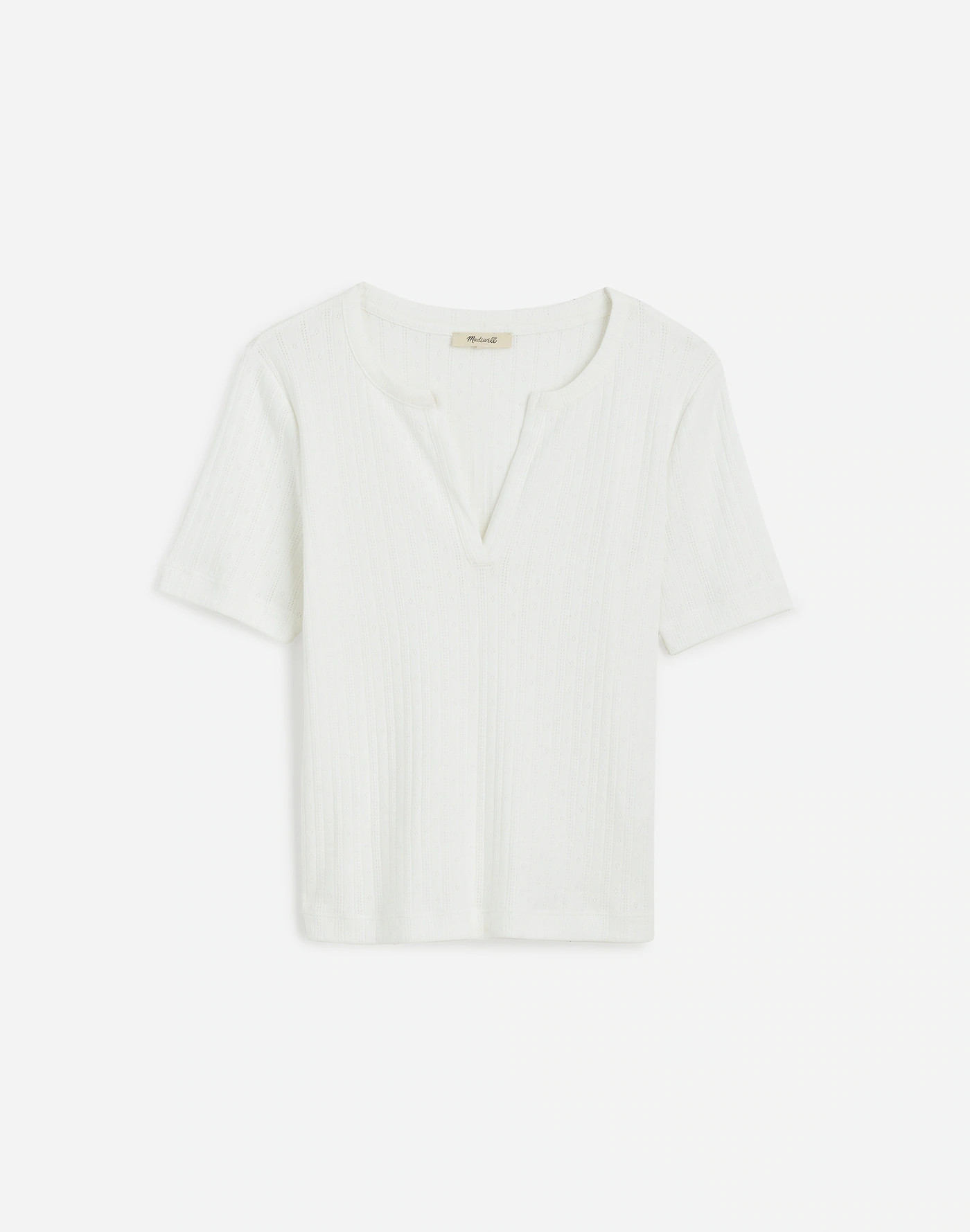 Pointelle Notch Neck Tee | Madewell | Madewell