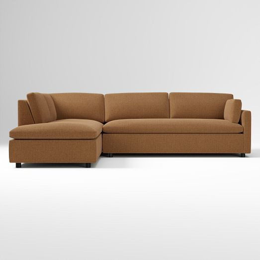 Marin 2-Piece Bumper Chaise Sectional (114") | West Elm (US)