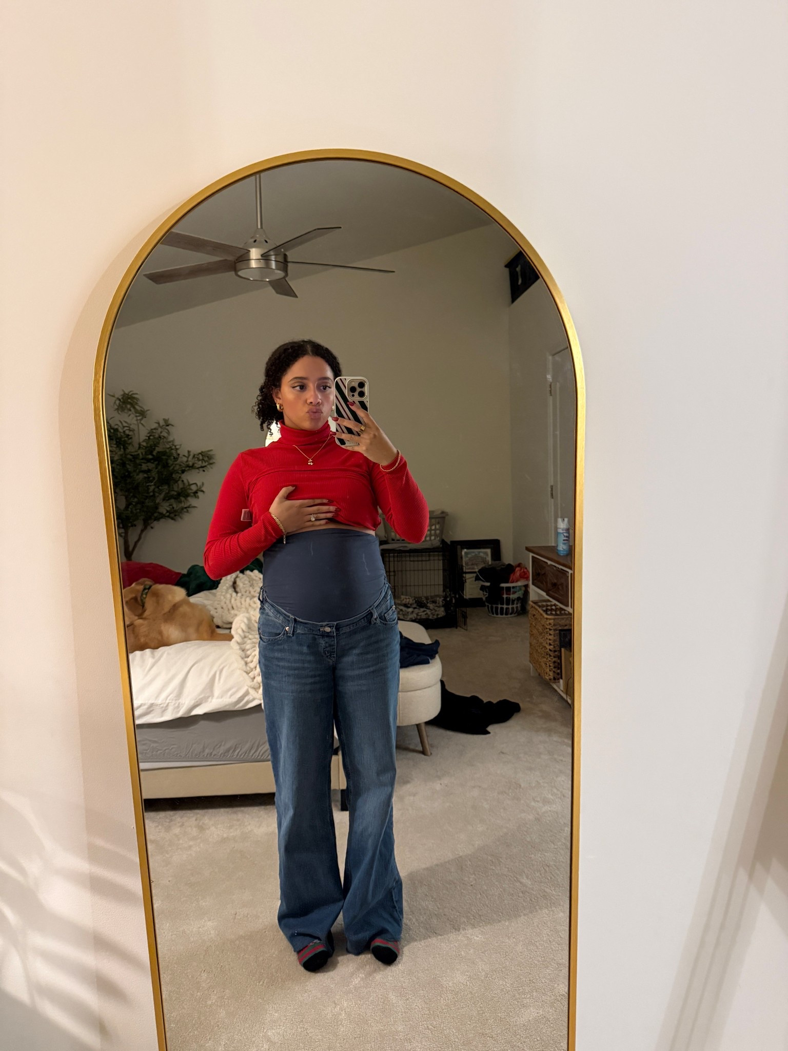 Maternity jeans that are actually cute!! And sooo comfy! I got a size M