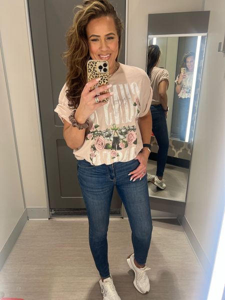 My favorite graphic tee is back in stock! I’m wearing size small. Love the blush color and the graphic! Under $15! #LaidbackLuxeLife

Tee: S
Jeans: 8 Long
Sneakers: Run TTS

Follow me for more fashion finds, beauty faves, lifestyle, home decor, sales and more! So glad you’re here!! XO, Karma

#LTKStyleTip #LTKFindsUnder50