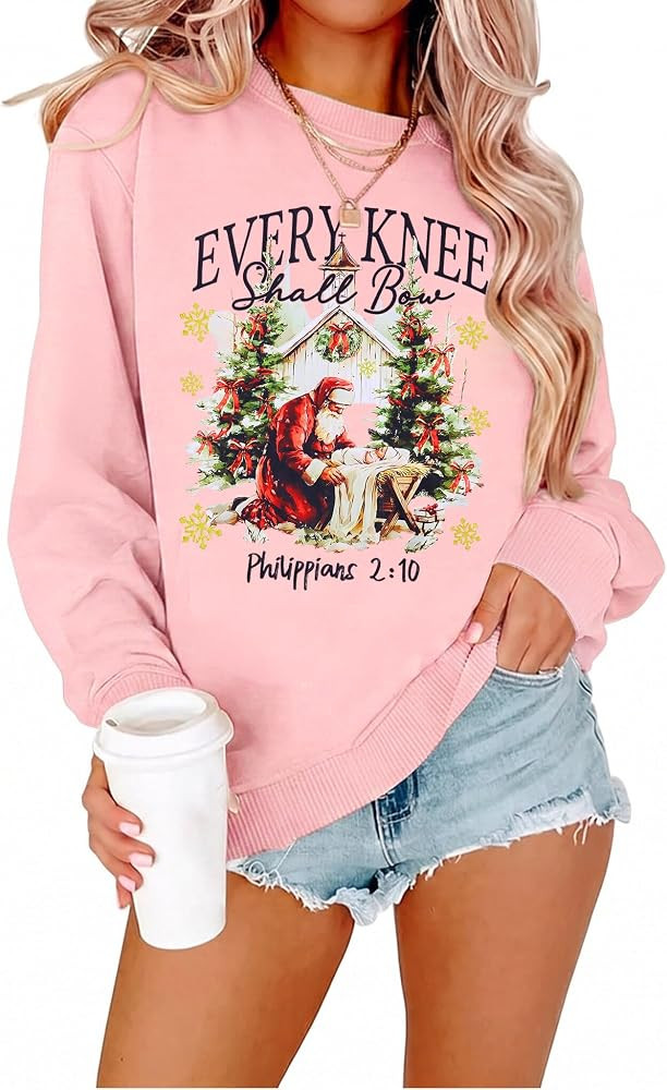 MOUSYA Christmas Sweatshirts for Women Christmas Crewneck | Amazon (US)