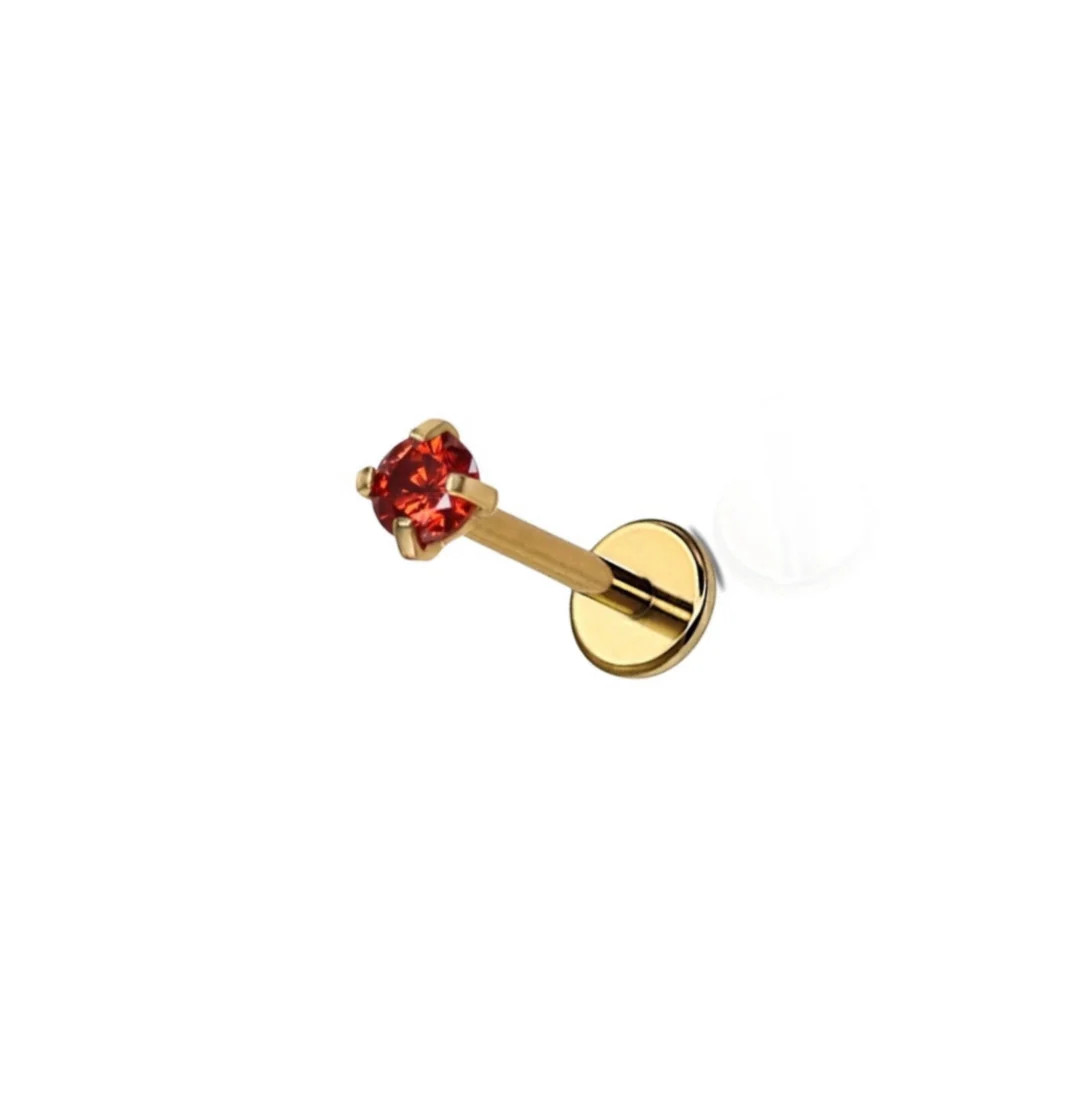 Garnet CZ Flat Back | Pierced by Ash Design