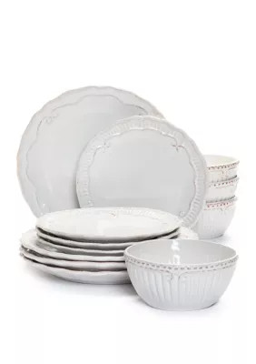Capri White 12 Piece Dinnerware Set | Belk