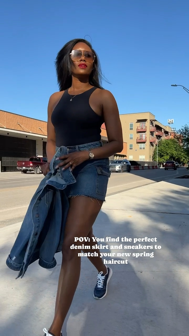 Spring denim on denim street style down to the sneakers! 💙🩵

#LTKfindsunder50 #LTKSeasonal #LTKVideo