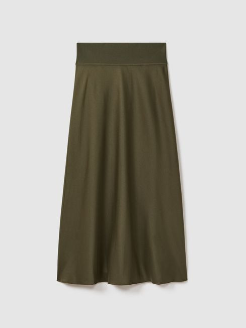 Florere
                Florere Satin Midi Skirt | Reiss US