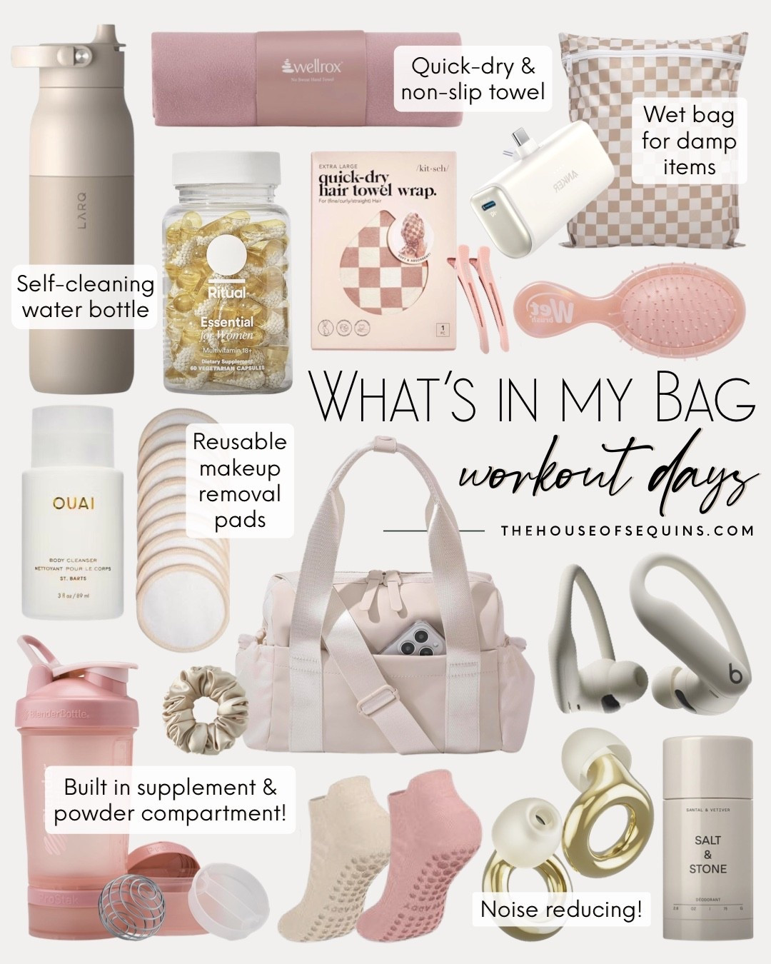 Shop wellness and gym essentials!  Workout gear Amazon finds! Gym bag, protein powder shaker, Pilates socks, Bluetooth headphones, wireless earbuds, water bottle, beauty favorites, hot yoga towel, foldable yoga mat, protein powder, daily supplements and more!!

#LTKFindsUnder50 #LTKSaleAlert #LTKActive