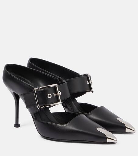 Punk embellished leather mules | Mytheresa (US/CA)