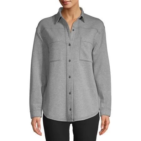 Women's Fleece Button Down | Walmart (US)