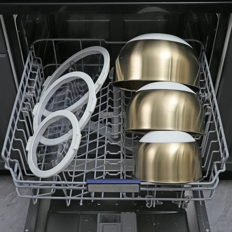 Cook with Color 3-Piece Stainless Steel Mixing Bowls with Clear Lids \u2013 Nesting, Durable & Sp... | Walmart (US)