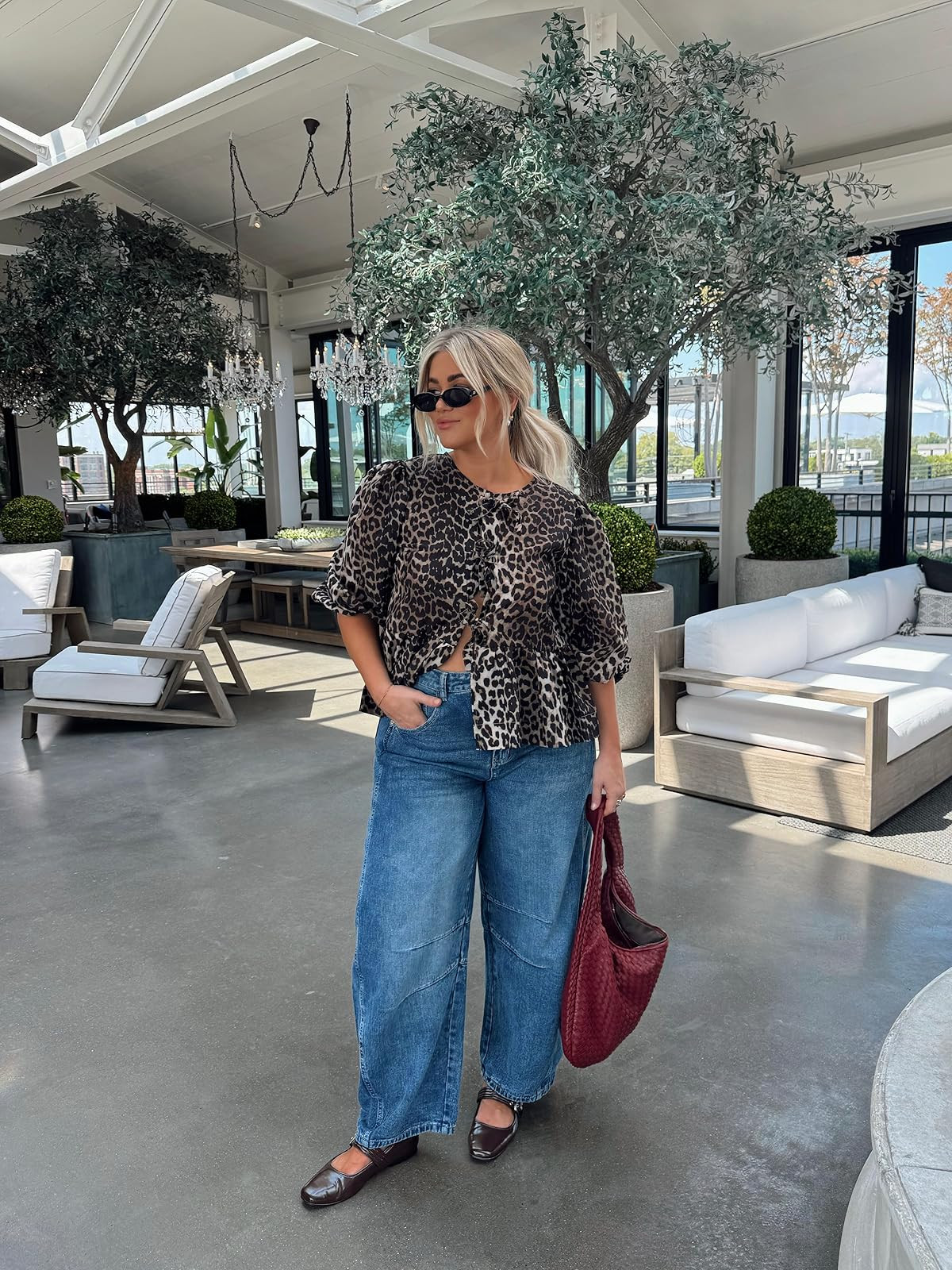 PLNOTME Women's Baggy Boyfriend Jeans Vintage Wide Leg Mid Rise Barrel Denim Ankle Pants | Amazon (US)