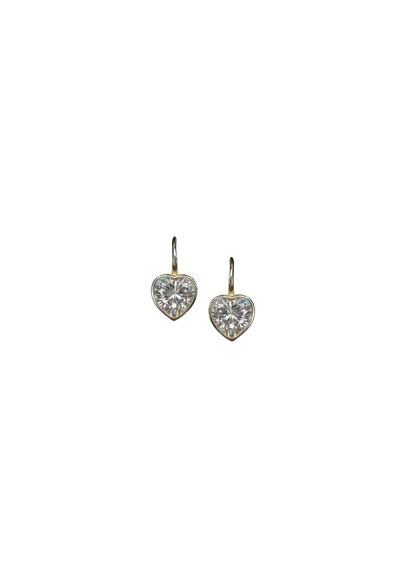 Blanc Bezel Heart Earwire | Nicola Bathie Jewelry