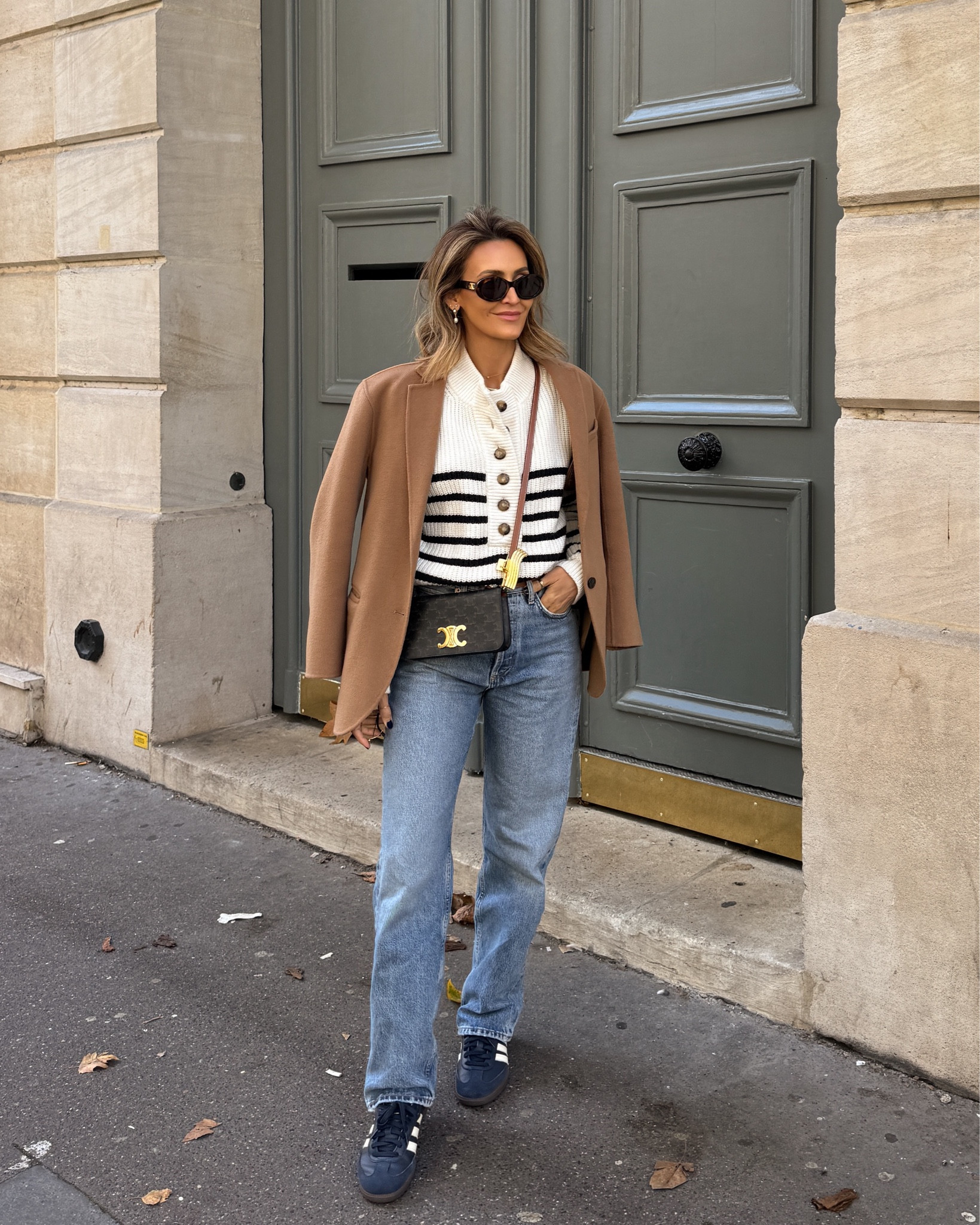 Casual chic breakfast outfit 
Sweater size small 
Blazer XS 

#LTKStyleTip #LTKTravel #LTKShoeCrush