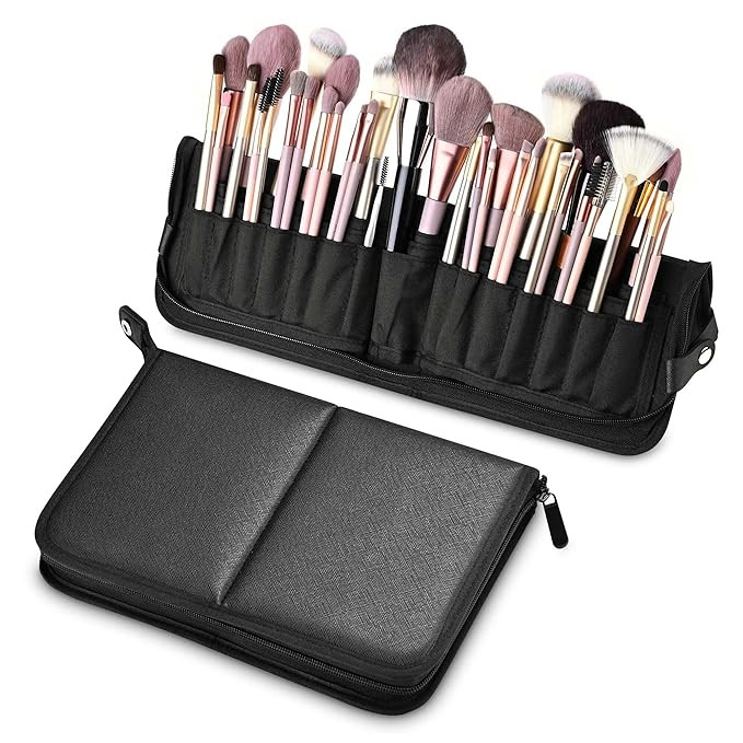 BYOOTIQUE Makeup Brush Bag Foldable Holder Organizer Portable Travel Artist Case | Amazon (US)