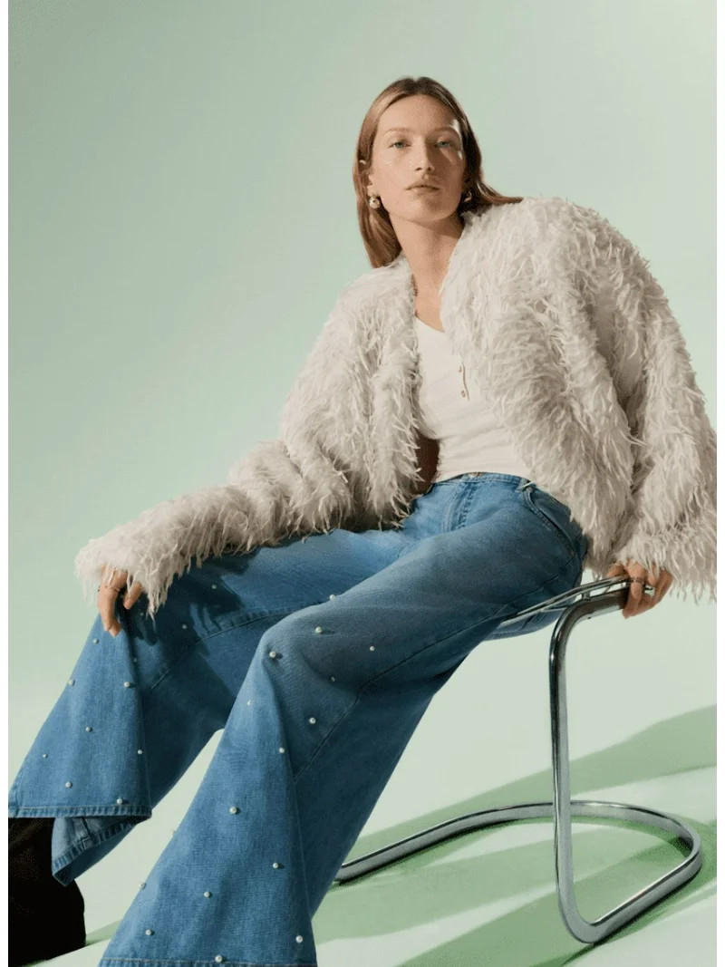 Scoop Women's and Women's Plus Whispy Faux Fur Jacket, Sizes XS-4X - Walmart.com | Walmart (US)