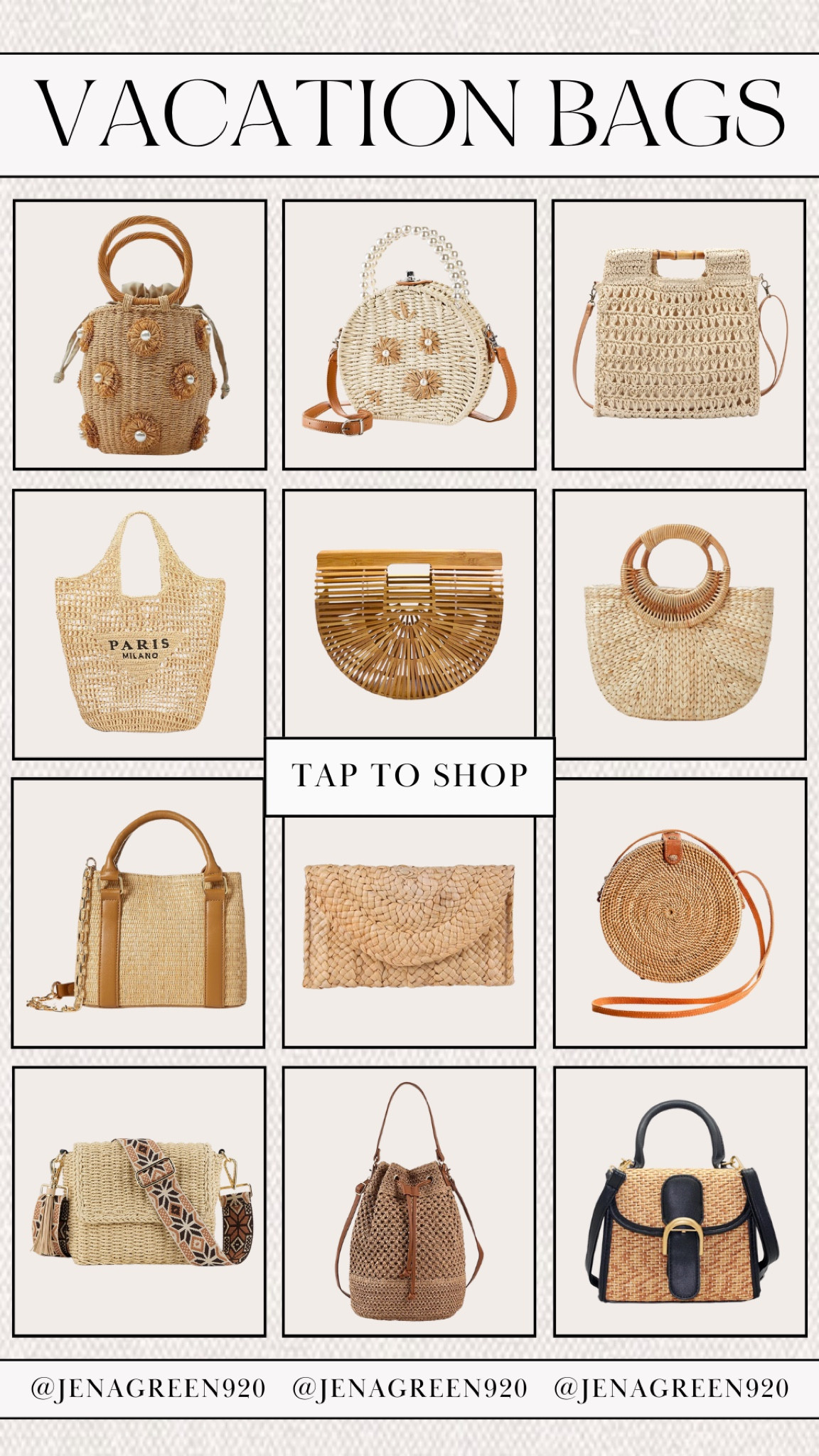 Vacation Bags | Vacation Purses | Straw Purses | Resort Wear | Beach Vacation 

#LTKfindsunder50 #LTKitbag #LTKstyletip