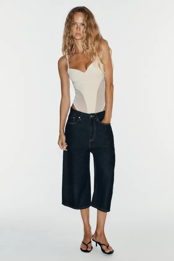 COMBINED STRAP BODYSUIT | Zara US