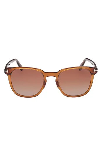 TOM FORD 56mm Gradient Round Sunglasses in Light Brown /Gradient Brown at Nordstrom Rack | Nordstrom Rack