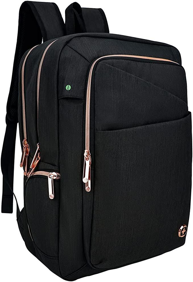 Swissdigital Katy Rose Laptop Backpack Purse For Women，With USB Charging Port Computer Work Bac... | Amazon (US)