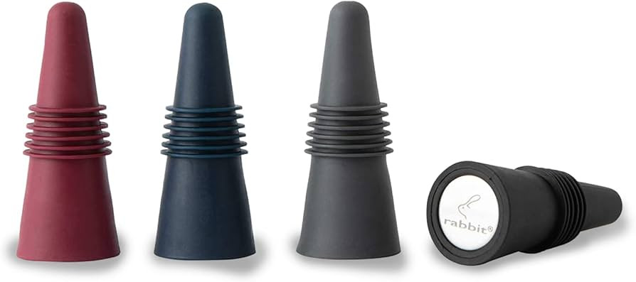 Rabbit W6121 Bottle Stoppers, Set of 4, Multicolor | Amazon (US)