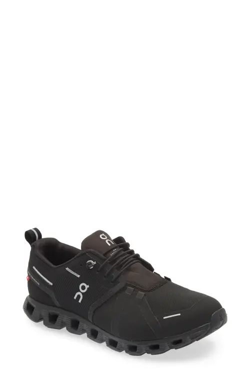 On Cloud 5 Waterproof Running Shoe in All Black at Nordstrom, Size 8 | Nordstrom