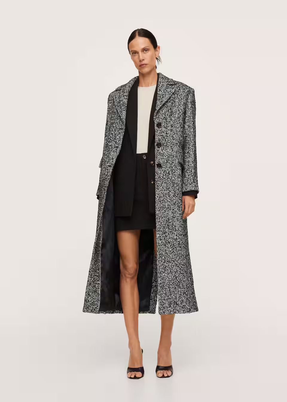 Flecked wool-blend coat | MANGO (US)