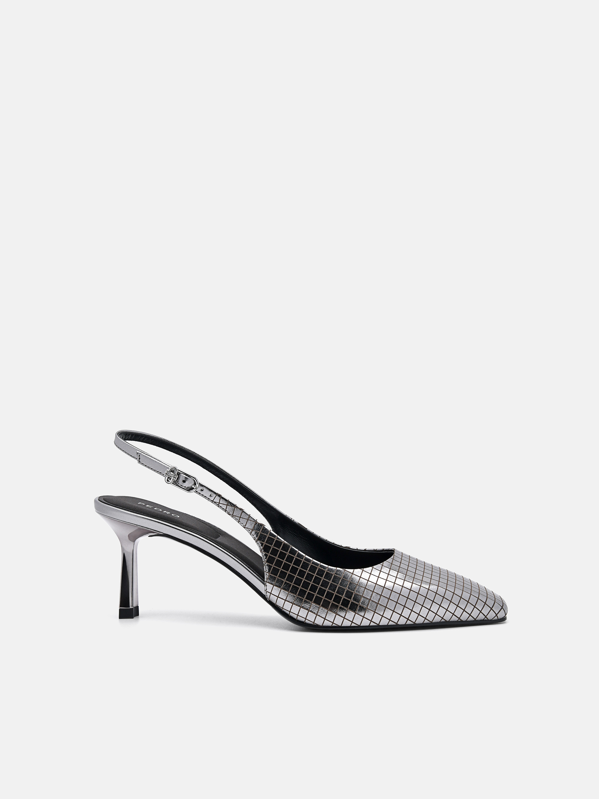 Metallic Leather Slingback Heel Pumps | Pedro Shoes
