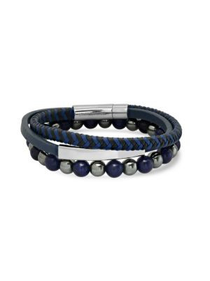 2-Piece Leather & Beaded Bracelet Set | Saks Fifth Avenue OFF 5TH
