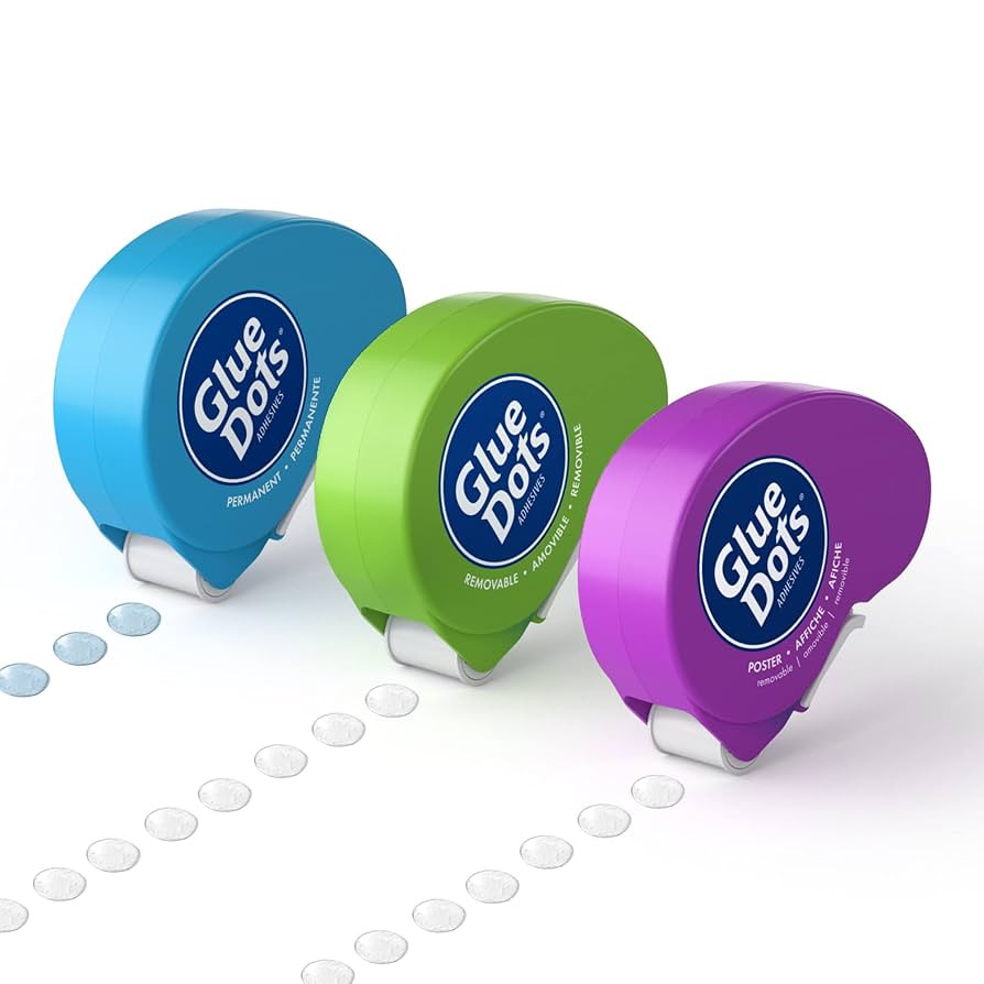 Glue Dots Dot N' Go Glue Dot Dispenser Project Pack with 200 Permanent, Poster, and Removable Dou... | Amazon (US)