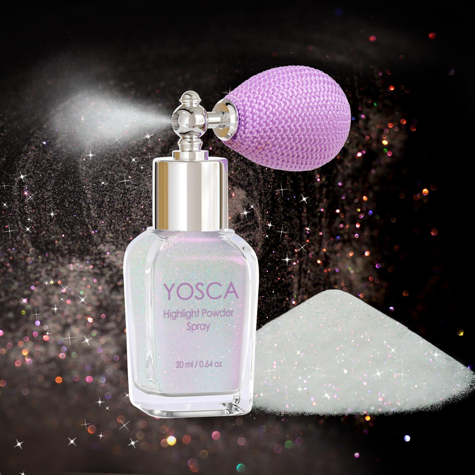 Yosca Body Glitter Spray, 30ML Loose Body Shimmer Powder Iridescent Hair Spray White Glitter Spar... | Amazon (US)