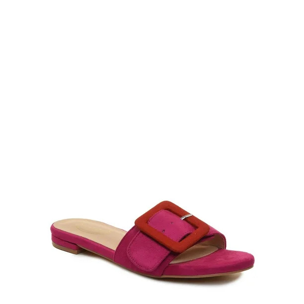 Scoop Women's Buckle Slide Sandals - Walmart.com | Walmart (US)