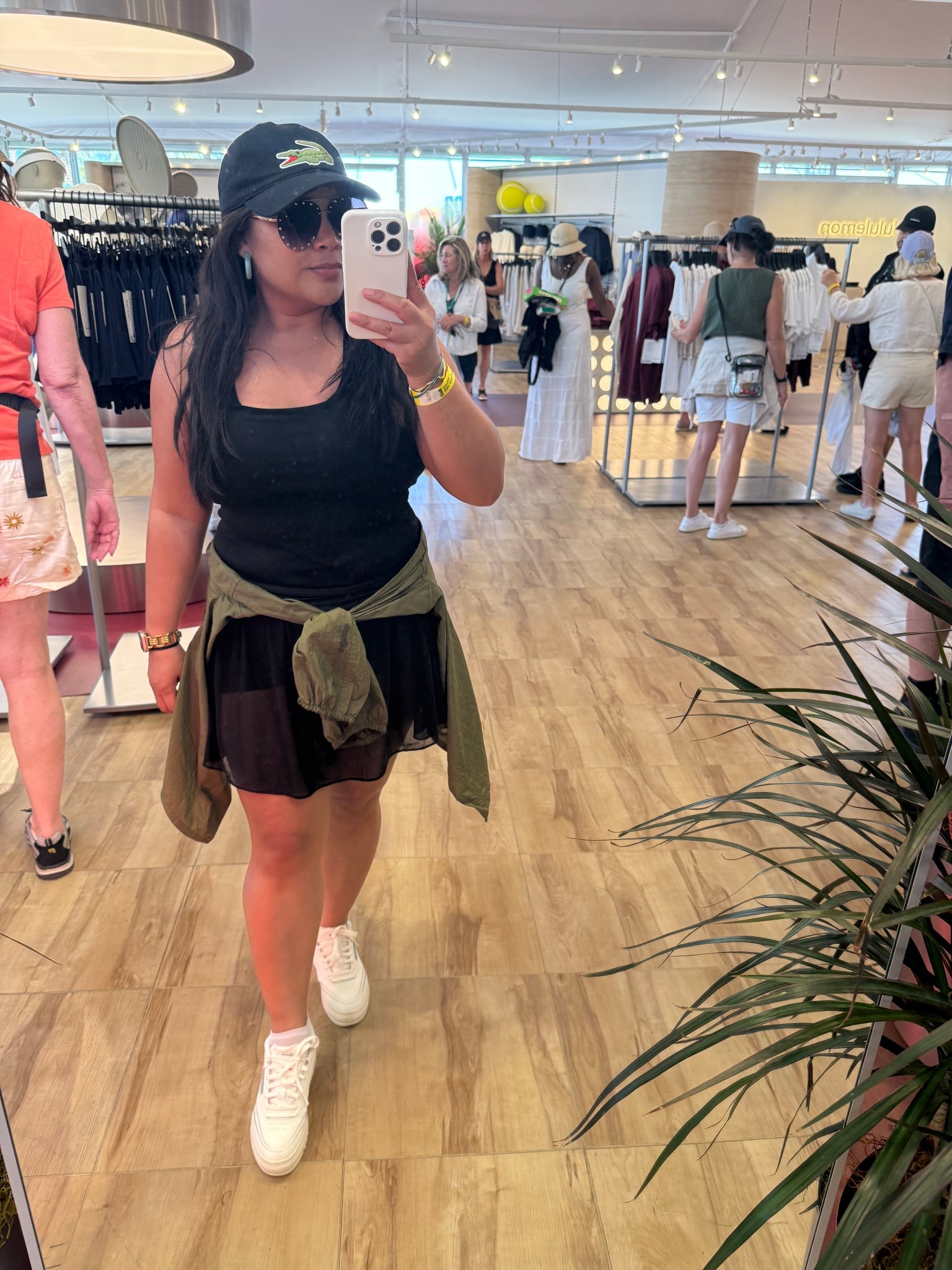 BNP Paribas Open Outfit | What I Wore to Indian Wells Tennis

Sharing my outfit from the BNP Paribas Open at the Indian Wells Tennis Garden. Tennis tournaments are always such a fun place to lean into sporty style while still keeping things comfortable for walking the grounds all day.

For this look I wore a black tennis inspired outfit that felt polished but easy for a full day at the tournament. I layered it with a light green jacket for a pop of color and a little warmth once the desert breeze picked up later in the afternoon.

A green Lacoste hat added that classic tennis style while helping with the sun, and I finished the look with platform tennis shoes for a little extra height while still being comfortable enough to explore the BNP Paribas Open all day.

#bnpparibasopen #indianwellstennis #tennisoutfit #tennisfashion #tennistournament

bnpparibas open | indian wells tennis | indian wells tennis garden | indian wells tennis tournament | tennis tournament outfit | what to wear to indian wells | tennis spectator outfit | tennis outfit idea | tennis athleisure outfit | tennis fashion style

#LTKootd #LTKMidsize #LTKPetite